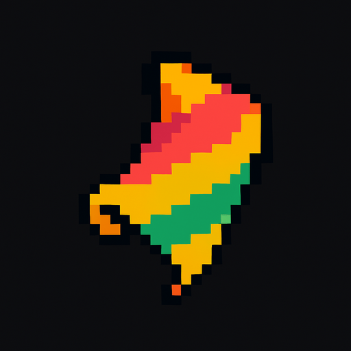 One Confetti paper pixelart 2d.
In-Game asset.  2d.  High contrast.  No shadows