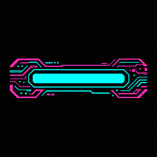 Cyberpunk style lane divider for music rhythm game that is horizontal and used for judging the touching of rhythm 
In-Game asset.  2d.  High contrast.  No shadows