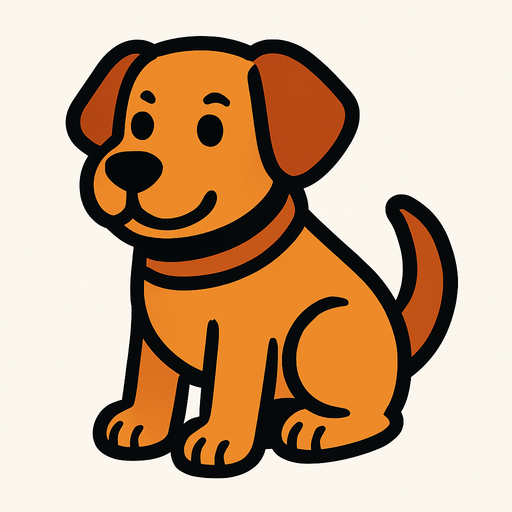 dog.
In-Game asset.  2d.  High contrast.  No shadows