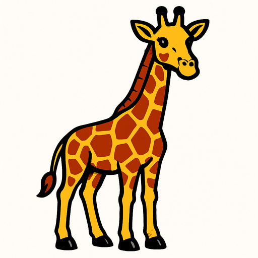 make a giraffe.
In-Game asset.  High contrast.  No shadows