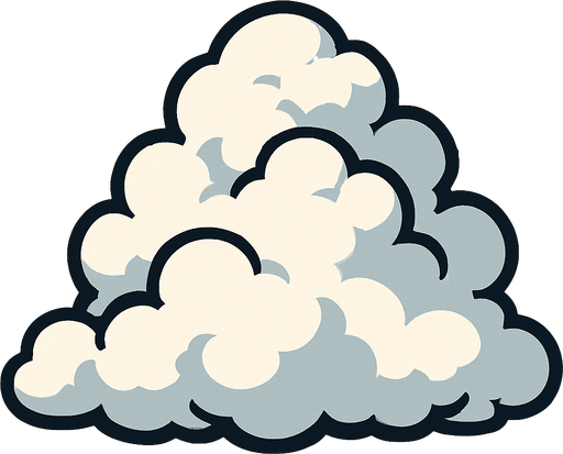cloudy.
In-Game asset.  2d.  High contrast.  No shadows