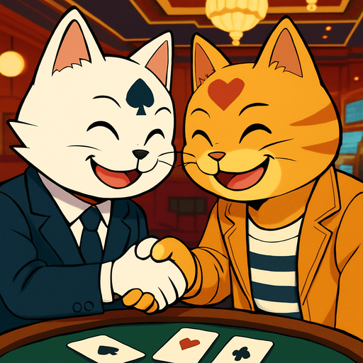 Show these same cats smiling and instead of clenched fists they’re grasping hands because they’re friends.
