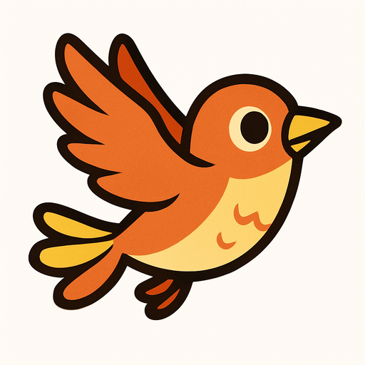 uçan kuş.
In-Game asset.  2d.  High contrast.  No shadows