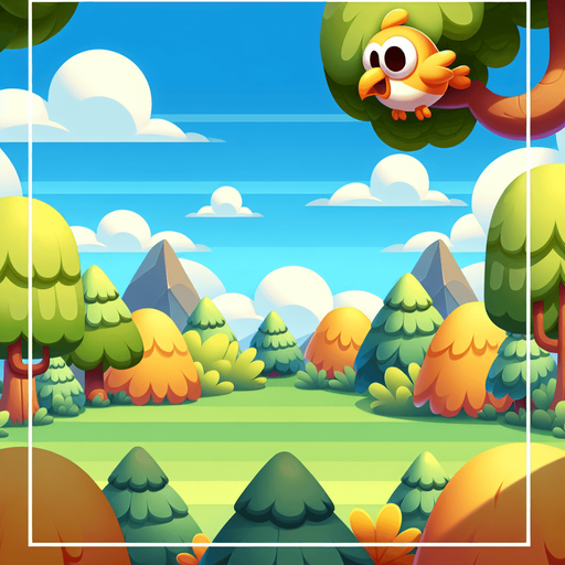 Flappy Bird Game Background.
Single Game Texture. In-Game asset. 2d. Blank background. High contrast. No shadows.