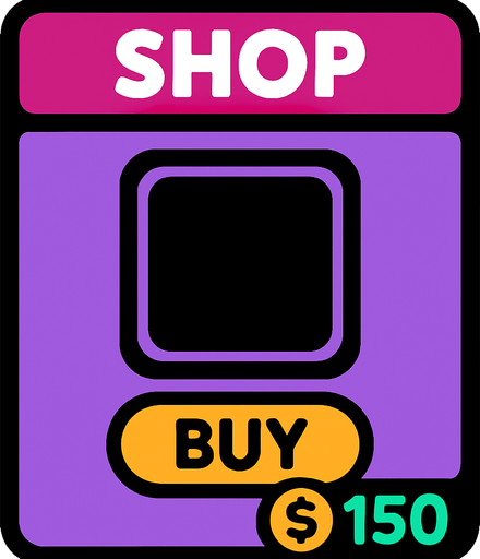 shopPanel.
In-Game asset.  2d.  High contrast.  No shadows