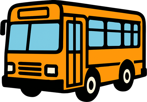 Bus.
In-Game asset.  2d.  High contrast.  No shadows