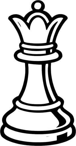 White Queen Chess.
In-Game asset.  2d.  High contrast.  No shadows