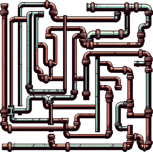 Long pipes.
Single Game Texture. In-Game asset. 2d. Blank background. High contrast. No shadows.