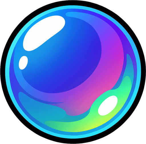 Bubble.
In-Game asset.  2d.  High contrast.  No shadows