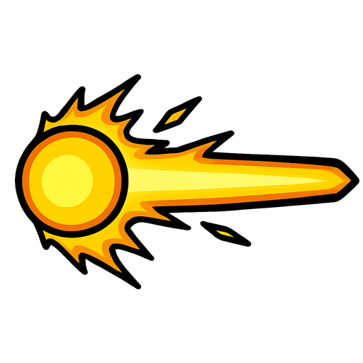 un bala lazer de nergia.
In-Game asset.  2d.  High contrast.  No shadows