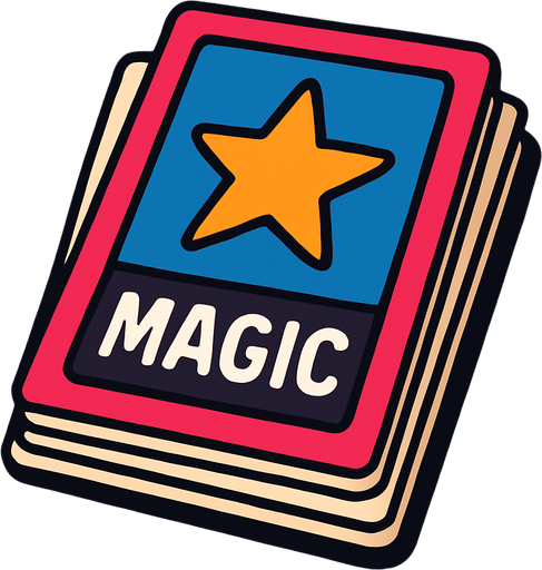 Pila de cartas mágicas bocabajo.
In-Game asset.  2d.  High contrast.  No shadows