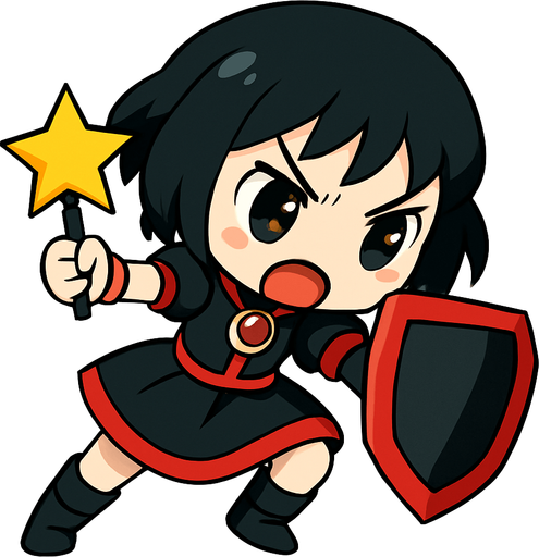 Haz una animación simulando que ataca hacia abajo con su escudo, y su mano y cuerpo debe seguir el movimiento del golpe