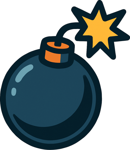 Bomb.
In-Game asset.  2d.  High contrast.  No shadows