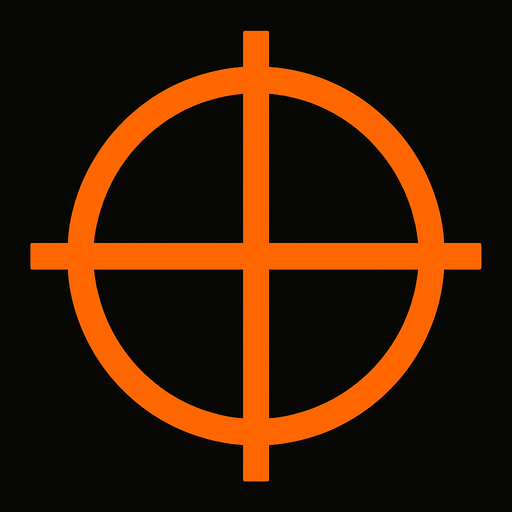 crosshair.
In-Game asset.  2d.  High contrast.  No shadows