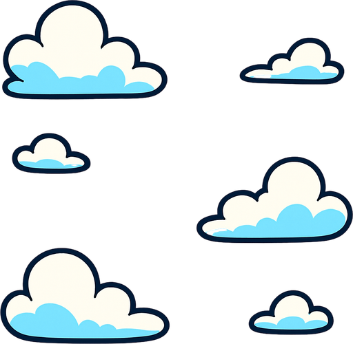 Un cielo azul.
In-Game asset.  2d.  High contrast.  No shadows