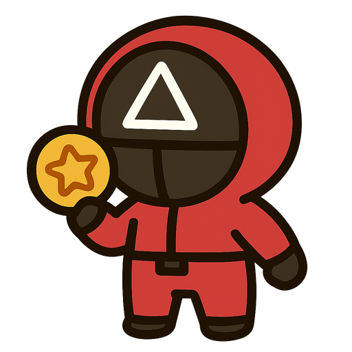 very well known squid game just make cookie memes. single character. no writing..
In-Game asset.  2d.  High contrast.  No shadows