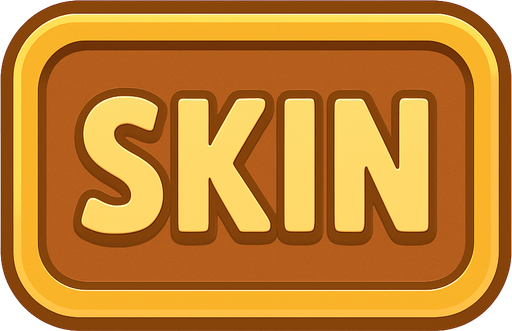 Make a skin buton.
In-Game asset.  2d.  No shadows