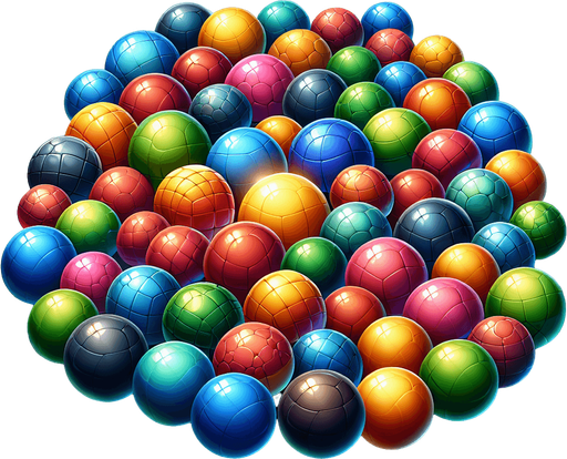 Colour balls.
Single Game Texture.  In-Game asset.  2d.  Blank background.  High contrast