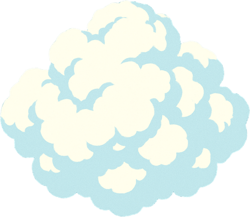 distantCloud top view.
In-Game asset.  2d.  High contrast.  No shadows