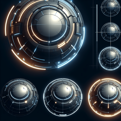 Glowing, futuristic orb asset designed for a ranged enemy's projectile. The orb has a sleek, metallic surface with glowing lines and accents, resembling advanced energy technology. It is circular in shape with a slightly reflective finish, emitting a faint aura. Designed for a top-down perspective to align with a 2D gameplay style, this asset includes an animation of the orb spinning clockwise to simulate movement. The design should convey a high-tech, energy-based attack mechanism..
Single Game Texture. In-Game asset. 2D. Blank background. High contrast. No shadows. Include four frames of the orb spinning clockwise for animation.