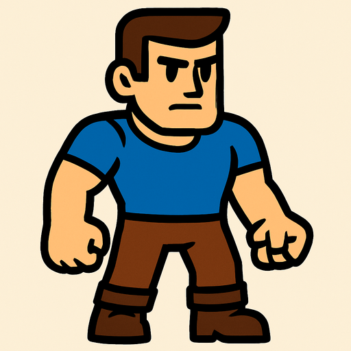 Human.
In-Game asset.  2d.  High contrast.  No shadows