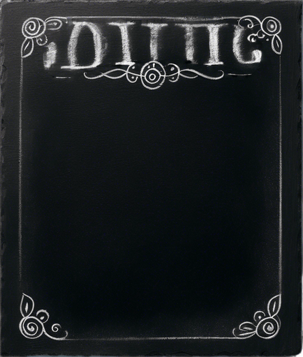 "ROOKIE BREW" properly handwritten in chalk