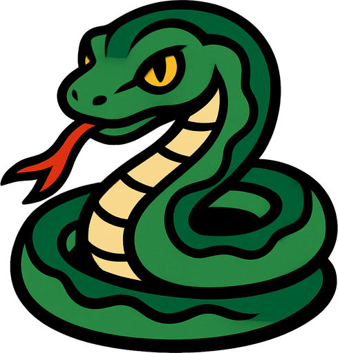 Snake.
In-Game asset.  2d.  High contrast.  No shadows