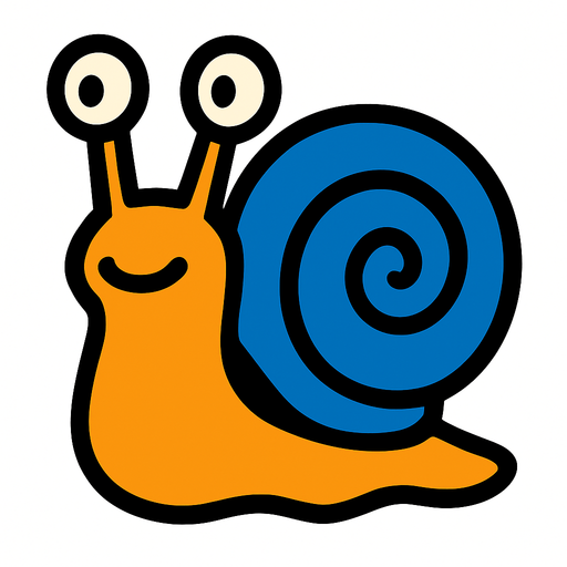 snail.
In-Game asset.  2d.  High contrast.  No shadows