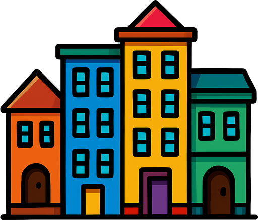 build buildings next to each other.
In-Game asset.  High contrast.  No shadows