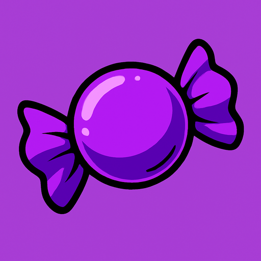 Mor şeker.
In-Game asset.  2d.  High contrast.  No shadows