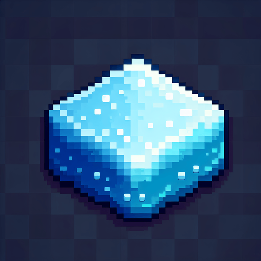 pixel şekerli mavi tonlarında hafif karanlık tema lı arka plan.
Single Game Texture. In-Game asset. 2d. Blank background. High contrast. No shadows.