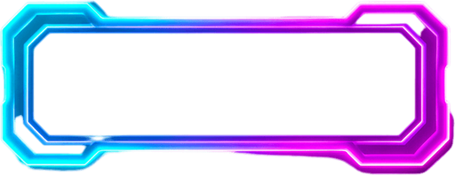 Neon cyberpunk blank empty videogame meter hologram glowing