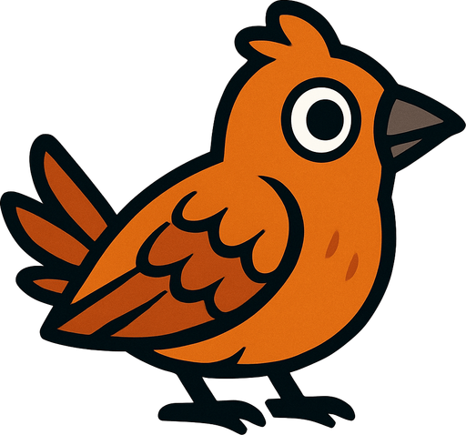 2d kuş.
In-Game asset.  2d.  High contrast.  No shadows