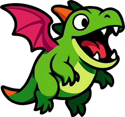 Baby dragon from clash of clans.
In-Game asset.  2d.  High contrast.  No shadows