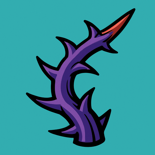 thorn.
In-Game asset.  2d.  High contrast.  No shadows