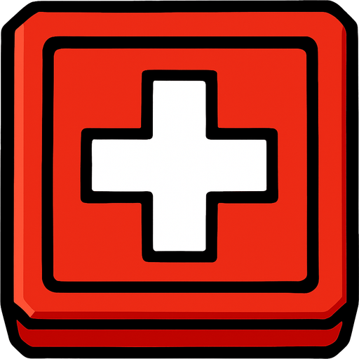 Health box top view.
In-Game asset.  2d.  High contrast.  No shadows