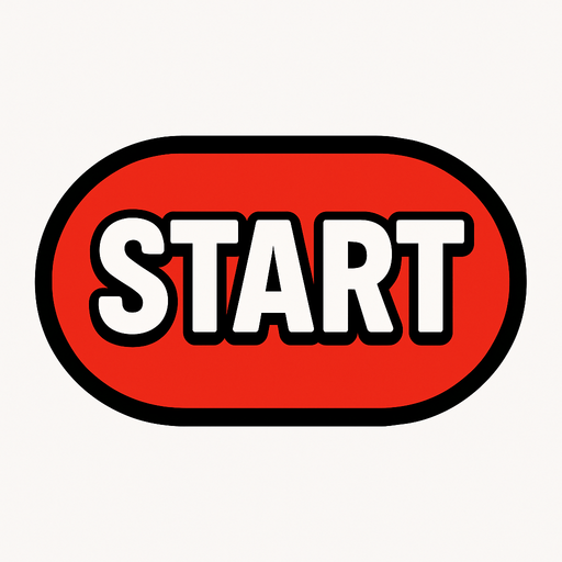 Boton de start.
In-Game asset.  2d.  High contrast.  No shadows