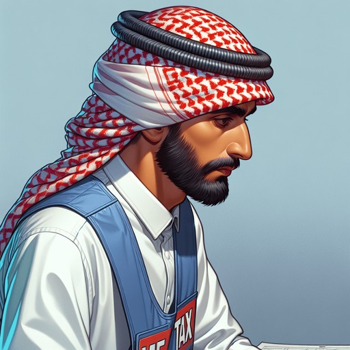 Income tax officer.
Single Game Texture. In-Game asset. 2d. Blank background. High contrast. No shadows.