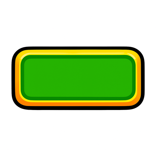 green button empty.
In-Game asset.  2d.  High contrast.  No shadows