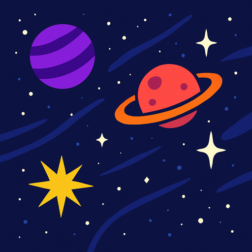 2d space bg.
In-Game asset.  2d.  High contrast.  No shadows