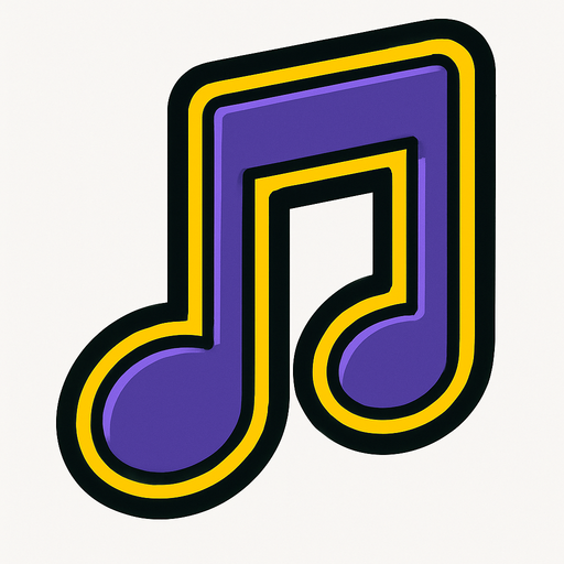 music note.
In-Game asset.  2d.  High contrast.  No shadows