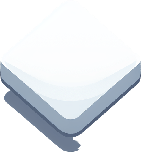 White square with rounded corners..
Single Game Texture. In-Game asset. 2d. Blank background. High contrast. No shadows.