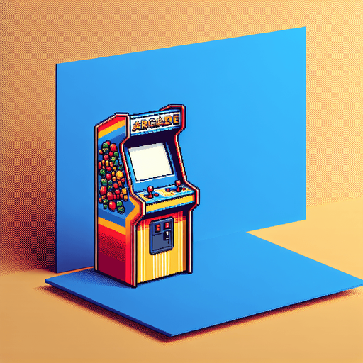 arcadecabinet MG.
Single Game Texture.  In-Game asset.  2d.  Blank background.  High contrast.  No shadows