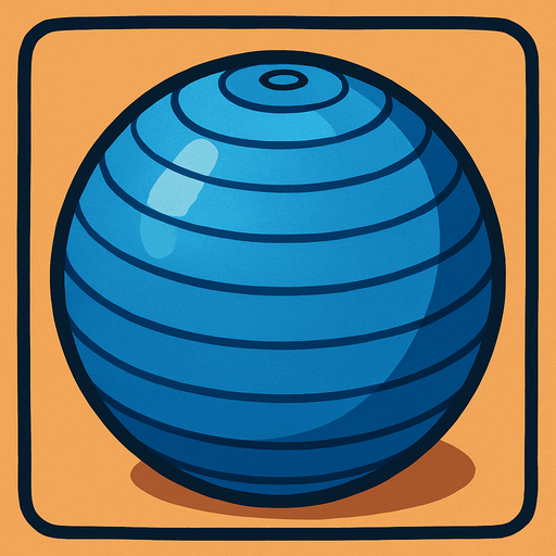yoga ball.
In-Game asset.  2d.  High contrast.  No shadows