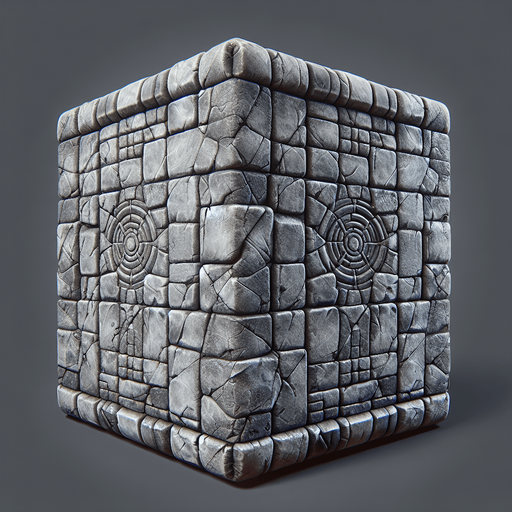 Paving stone.
Single Game Texture. In-Game asset. 2d. Blank background. High contrast. No shadows.