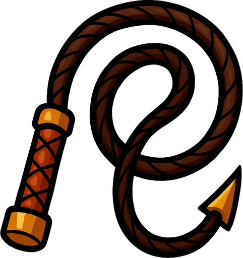 whip.
In-Game asset.  2d.  High contrast.  No shadows