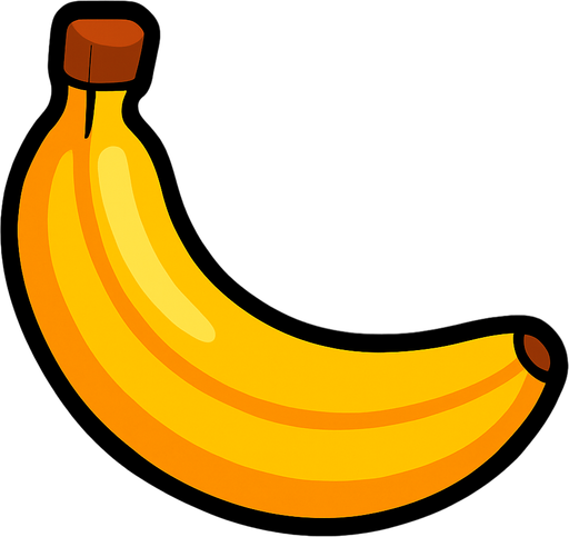 Banana.
In-Game asset.  2d.  High contrast.  No shadows