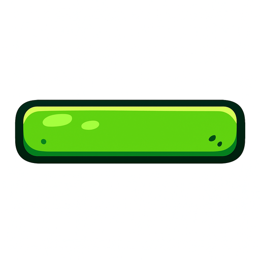 yeşil bar.
In-Game asset.  2d.  High contrast.  No shadows