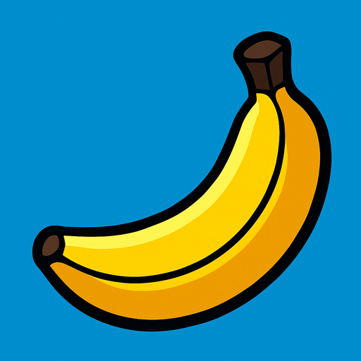 banana.
In-Game asset.  2d.  High contrast.  No shadows