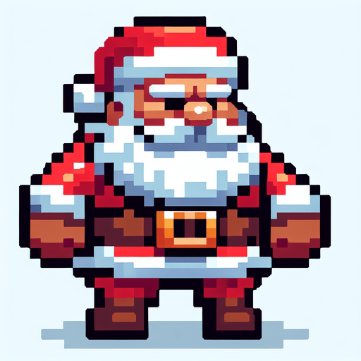Pixel 2d Noel Baba
Single Game Texture. In-Game asset. 2d. Blank background. High contrast. No shadows.